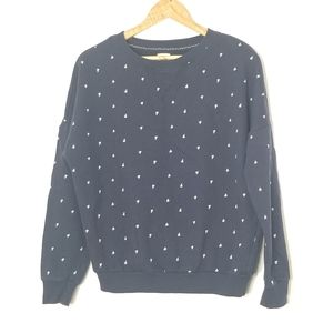 💕 Ardene Blue Long Sleeve SweaterShirt with White Sailboats Size XS